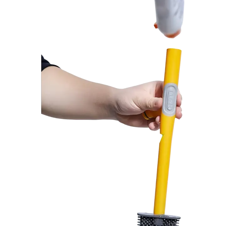 Escobilla de inodoro + soporte de plástico - Cepillo de inodoro montado en la pared - Cepillo para limpieza profunda - 1