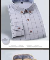 Nueva marca de moda Camisa de cuadros de algodón Camiseta slim fit para hombre camisa social para hombres de manga larga negocios camisas hombre m-5xl - details 10