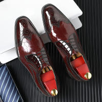 Brock en relieve oxfords zapatos de cuero para hombre - details 22