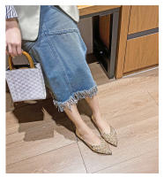 Zapatos de punta para mujer, planos, nuevos de primavera y otoño, zapatos de boca ligera plateada, suela suave para mujer de talla grande, zapatos de dama. - details 9