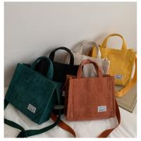 Bolso de lona de pana bolso de mensajero de hombro para mujer versión coreana pequeño bolso cuadrado - details 4