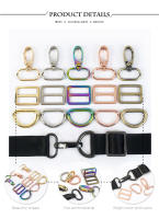 Meetee-Hebilla de Metal para Collar de perro, Gancho, Anillo En D, Bolsa Con Ajuste deslizante, Accesorios para Bolsa DIY, 5Grupos, 16-38MM - details 3