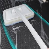 Cepillo de limpieza de esponja para baño, herramienta multifuncional, mango largo, cepillos removibles para bañera y suelo del hogar, cepillo para azulejos de cerámica - details 5