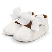 Zapatos de bebé con lazo, suela de goma, zapatillas de Ballet de PU antideslizantes, zapatos de vestir para niña, zapatos de cuna para niño pequeño - details 2