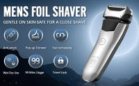 Maquinilla de afeitar eléctrica para hombres, maquinillas de afeitar inalámbricas recargables, afeitadoras en seco y húmedo, recortadora de barba, afeitadora de lámina de viaje para afeitar la cara de cerca como regalo para padre, marido, novio - details 0