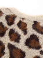 Cárdigan de punto con estampado animal para mujer, suéter único con cuello redondo, chaqueta con botones totalmente combinada, sin estampado, otoño e invierno - details 6