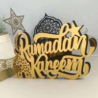 Adorno acrílico de Ramadán, decoraciones Eid al-fitr, Luna, estrella, Castillo, artesanías con forma de Castillo, decoración festiva islámica musulmana, regalo de fiesta, 2025 - details 1