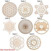 Posavasos hechos a mano, decoración de pared del hogar, flor de la vida cortada con láser, estera de energía, letrero de pared de madera, rebanada, Base de madera, forma de flor de la vida - details 4