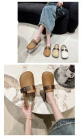 Zapatillas retro con bolsa en la cabeza y suela blanda, zapatos de moda de primavera, nuevos zapatos casuales y versátiles para mujer con suela plana y medio arrastre. - details 16