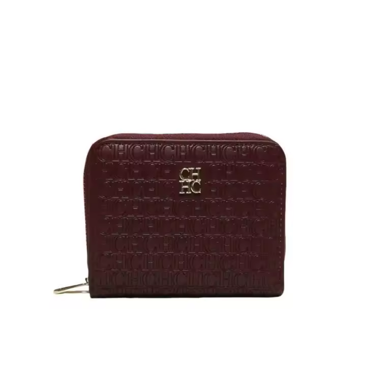 CH Compact Brand Buckle Mujer Moda simple Exquisito diseño de impresión de letras Color sólido Señoras Multi Cute Wallet Mochila de lujo de alta gama - 1