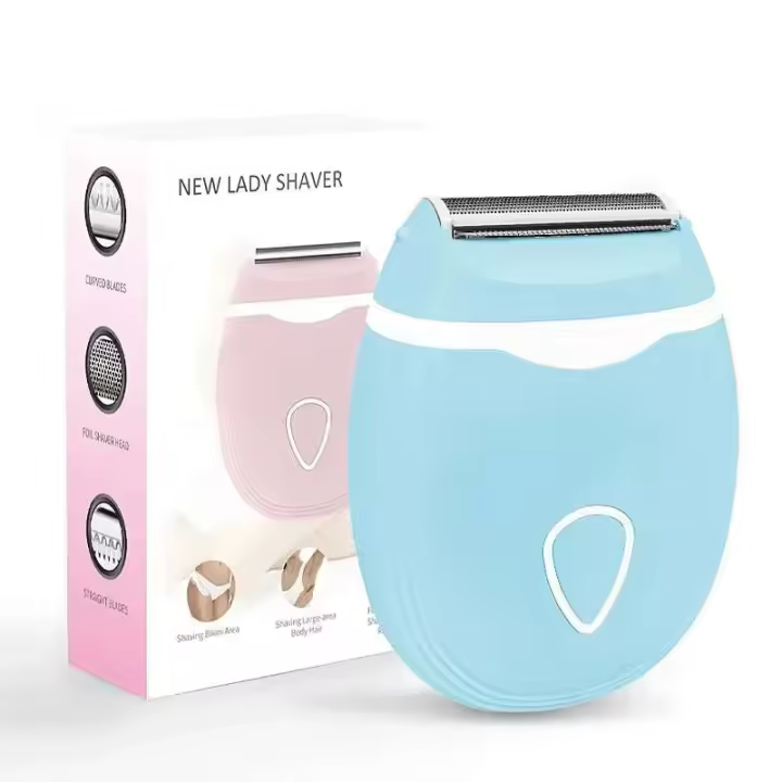 Afeitadora eléctrica inalámbrica para mujer, uso húmedo/seco con cabezal desmontable para afeitar suavemente el bikini, las piernas, las axilas y el vello público - 1