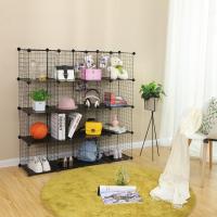 16 Compartimentos, Mueble de Metal ilustres, Armario, Organizador, Color Negro - details 2