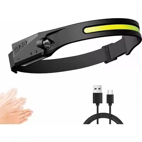 Faros delanteros LED recargables por USB, potente, 350 LM, 3 modos de iluminación - 1