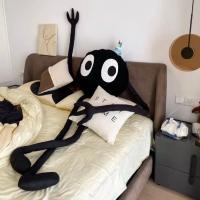 Almohada de Peluche Suave de Coal Negro con Patas Largas y Diseño de Dibujos Animados para Sofá de Casa y Cama de Coche Regalo de Anime - details 23
