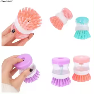 Cepillos automáticos para lavar platos, dispensador de jabón líquido, herramienta de limpieza de cocina, 2 unidades - 1