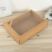 Caja de Papel Kraft para regalo de Navidad, caja de exhibición para dulces, pasteles, jabón, galletas, cupcakes, Baby Shower, boda - details 1