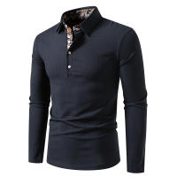 Polo de manga larga para hombre, camisas de Color sólido, moda de Cachemira, nuevos Polos de negocios sociales, otoño - details 11