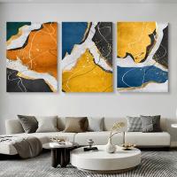 Cuadro de Pintura Nórdica Moderna en Lienzo con Marco Abstracto Geométrico 3PCS Decoración de Pared para Sala de Estar DHROOM - details 1
