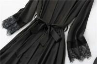 Conjunto de 2 piezas para mujer, camisón con cuello en V, ropa de dormir de seda, ropa, ropa de dormir para el hogar - details 14