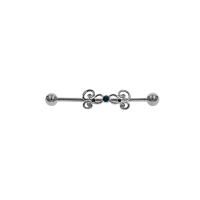 14G * 1,6*38mm colorido cz barbell industrial Hélix cartílago de oreja-piercing conch pendiente de barra pendientes joyas de cuerpo - details 20