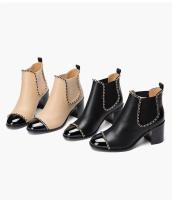 Botines hasta la rodilla antideslizantes de alta calidad para mujer con cuero genuino y plantillas de goma con logotipo en caja - details 0