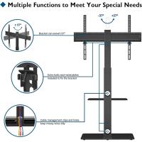 Soporte Universal para TV Ajustable en Altura, 2 Niveles de Vidrio Templado, Hasta 40 Kg, VESA MÁX. 600x400 mm - details 5