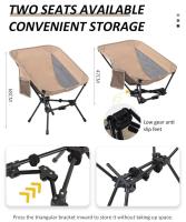 Silla plegable portátil ultraligera para mochila de camping, compacta y ligera, utilizada para senderismo y actividades en la playa - details 4