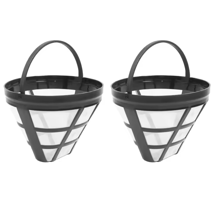 Filtro de cesta de cafetera reutilizable para Cuisinart Ninja, apto para la mayoría de las máquinas de café por goteo de 8 a 12 tazas, paquete de 2, n. ° 4 - 1