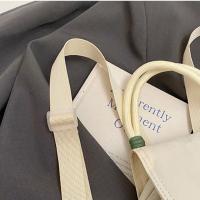 Mochila con cordón de Bordado de letras, bolso escolar de nailon de gran capacidad para estudiantes, bolso de viaje de Color sólido, bolso de hombro para adolescente - details 27
