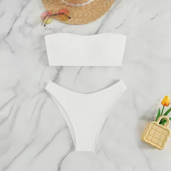Conjunto de bikini estilo bohemio Traje de baño de dos piezas con tirantes - 1