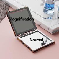 Espejo De Maquillaje Portátil Pequeño Con Estampado De Leopardo Cubierta Plegable Doble Cara Anticaída Para Estudiantes Dormitorio - details 4