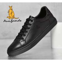 Zapatos deportivos informales para hombre, capa superior de piel de vaca y suela de goma estilo caminar a la moda con logotipo de canguro - details 8