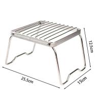 Rejilla plegable multifuncional para fogata, utensilios de cocina portátiles para acampar al aire libre, parrilla para barbacoa, estante para estufa de gas de madera - details 0
