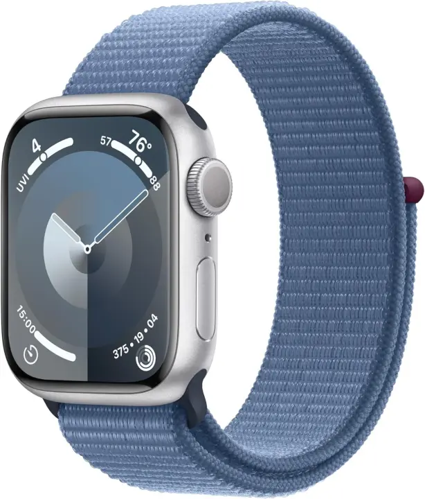 Apple Watch Series 9 [GPS 45 mm] Smartwatch Caja de aluminio con correa deportiva Midnight M/L. Fiess Tracker, aplicaciones de ECG, Retina siempre activa - 1