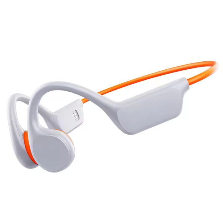 VAORLO Auriculares de conducción ósea para natación, audífonos inalámbricos con Bluetooth, reproductor MP3 impermeable IPX8 con memoria de 32G, Hifi, gancho para la oreja, deportivos - 1