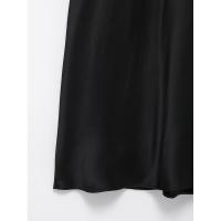OUWU- Vestido Largo De Fiesta Acampanado Con Temperamento Para Mujer, Novedad De Verano, Moda Informal De Manga Corta Con Textura De Satén De Seda, Vestido Elegante Para Primavera 2025 - details 8