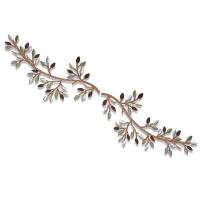 Metal Branch Leaves Vine Wall Decor Geometric Figure Paint Hanging Decoration for Home Office Decor - details 5