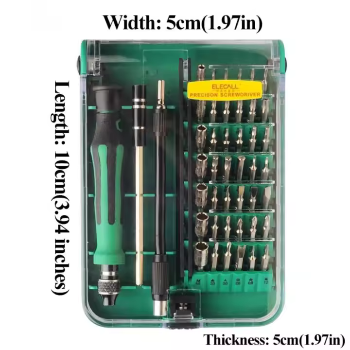 Juego de destornilladores de precisión Torx, juego de destornilladores multifuncionales magnéticos hexagonales, Kit de herramientas de reparación de acero inoxidable ranurado, reparación de PC - 1
