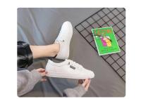 Zapatillas deportivas de tenis blancas para mujer, zapatillas deportivas informales para correr, mocasines de tendencia, monopatín de cuero para verano - details 8