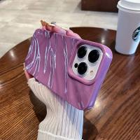 Funda de Teléfono de Cinta Ondulada a la Moda para iPhone Silicona Suave, a Prueba de Golpes, Color Caramelo Fosco - details 14