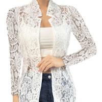 Camisa abrigo de manga larga con aberturas, de color sólido, versátil, tres piezas, primavera/verano 2025 - details 0