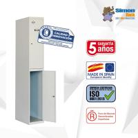 Taquilla Vestuario Metálica 2 Puertas Incluye Llave 1800x300x500 mm Gris Simonlocker - details 5