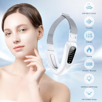 Masajeador eléctrico para dar forma a la cara en V, mascarilla para la barbilla, dispositivo de elevación facial ajustable para papada, masajeador facial de fototerapia rojo y azul, 6 modos - details 10