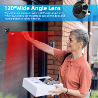 Cámara de puerta inteligente con WiFi, mirilla de vídeo con visión nocturna, PIR, detección de movimiento, visor de puerta, 1080P, 4,3 pulgadas, Tuya, Alexa - details 0
