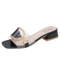 Sandalias de Moda para Mujer 2025 Zapatillas de Tacón Alto con Suela Gruesa y Hebilla de Metal - details 1