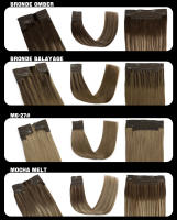 Extensión de cabello Halo, línea de pescado ombré, extensión de cabello humano, línea elástica de cristal resaltada con Clip en peluca, cabello 100% Remy - details 12