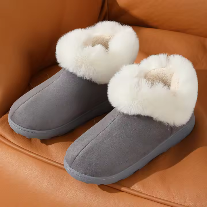 Botas de nieve de invierno para mujer, botines planos informales, zapatos cálidos para mujer - 1