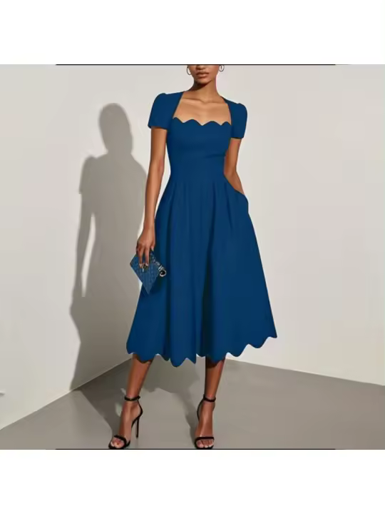 Vestido de cuello cuadrado 2025 - 1