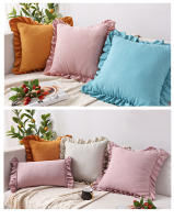 Bonenjoy-funda de cojín de 30x50/45x45cm, Protector de almohada suave con volantes, decoración para sofá y hogar, 1 unidad - details 2
