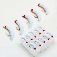 5 uds/10 Uds moscas de pesca con mosca gusano suave gusanos biomiméticos señuelos cebos de insectos artificiales pesca para trucha/bajo/perca/bagríno/carpa - details 0
